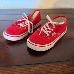 Vans Kids Red Lace-Up Sneakers